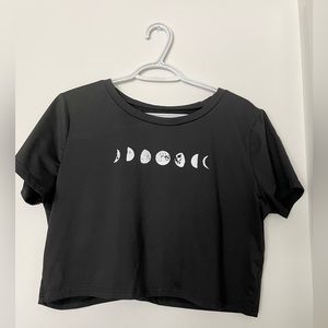 Crop top - phases of moon